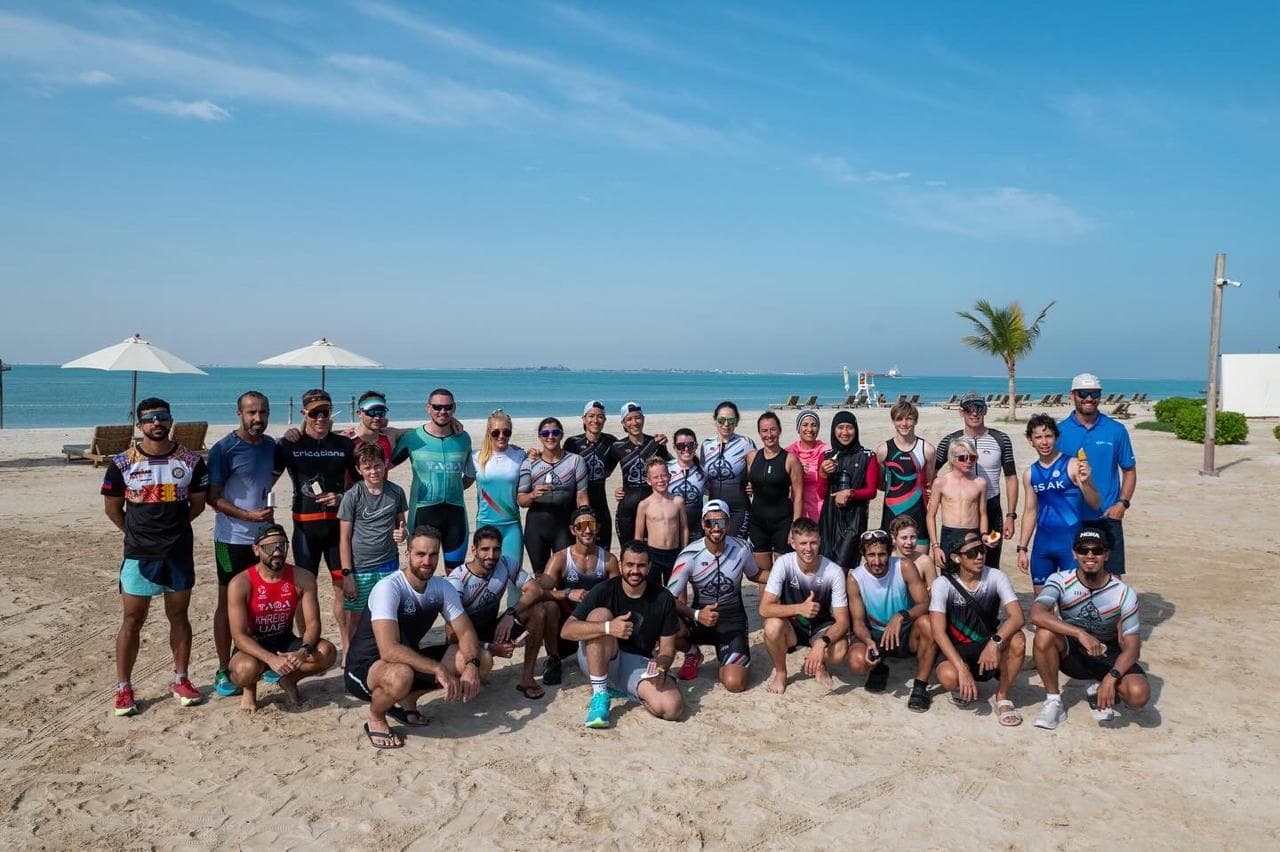 Sláinte Endurance athletes training together in Abu Dhabi